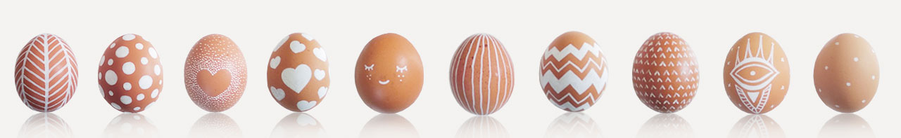 Frise d'œufs de Pâques décoratifs