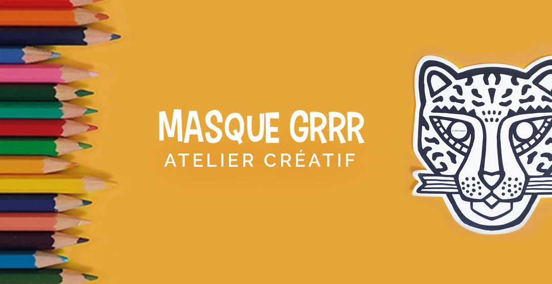 Atelier Créatif – Masque de léopard à colorier